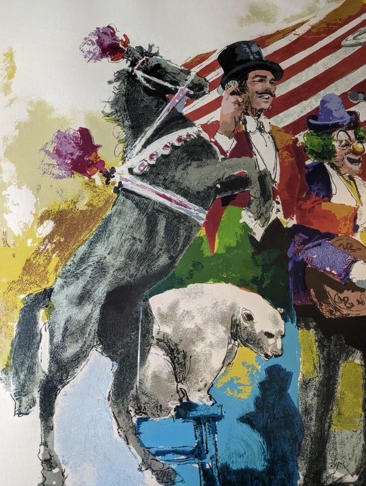 Wayland Moore Art Circus Big TOP 74/300 限量版 Serigraph 签名编号 — 第 2/4 张图片