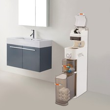 Bathroom Storage Cabinet Freestanding 6 Tier Storage Cabinet W/ Drawer