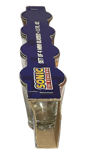 SEGA Sonic The Hedgehog Mini Glasses 4 NEW 2018 Stunned Mind 1.5 oz Shot Glasses - Picture 10 of 23