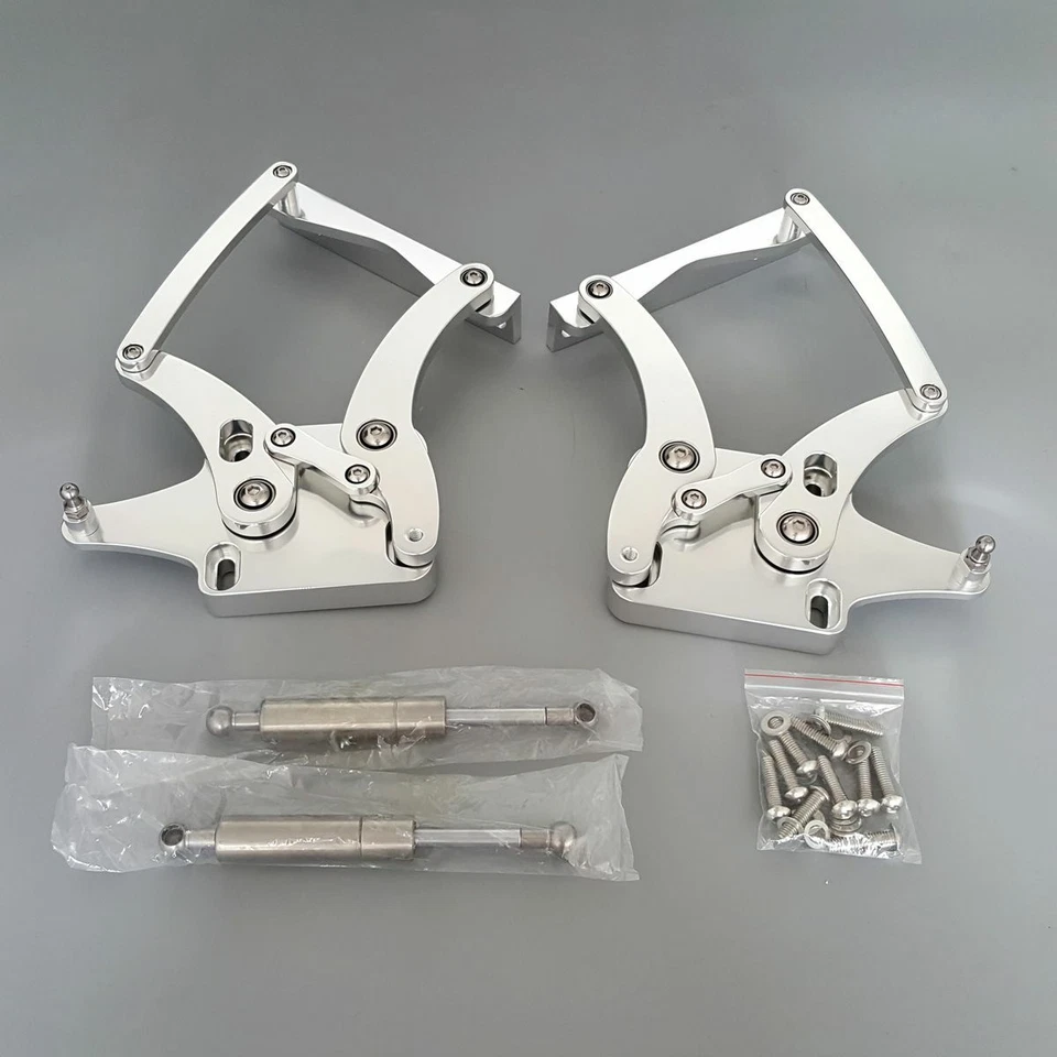 Billet Aluminum Hood Hinges Kit for Ford Mustang Comet Falcon Fairlane 1964-1965 - Image 3 of 4