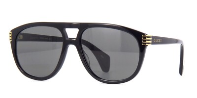 GUCCI GG0525S Oversized Aviator Sunglasses Havana Brown Tortoise 