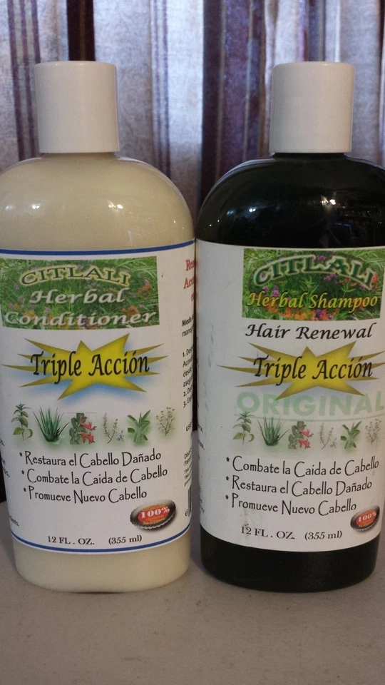 CITLALI CHAMPÚ HERBAL Y CONDIT.12 FL OZ EA UNISEX ORIGINAL TODO TIPO DE CABELLO Foto 3 de 4