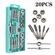 Multifunction Tap and Die Set 12/20Pcs Metric Screw Thread Plugs Hand Screw Taps