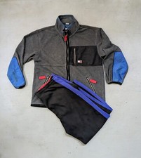 Vintage Tommy Hilfiger Tracksuit Dark Gray Men Large XL Zip Up 90s Y2K