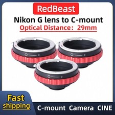 Nikon F-mount lens adapter to C-mount thread industrial camera RedBeast N/G-C