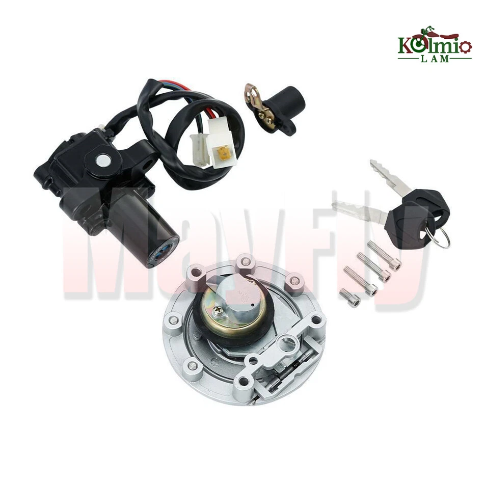 Interruptor de encendido tapa de gas combustible juego de llaves de bloqueo apto para YZF R1 1998-2003 YZF-R6 99-05 Foto 4 de 4