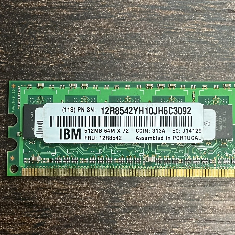 IBM 512MB DDR2-533 PC4200 ECC Server Memory Module 12R8542 - Image 3 of 3