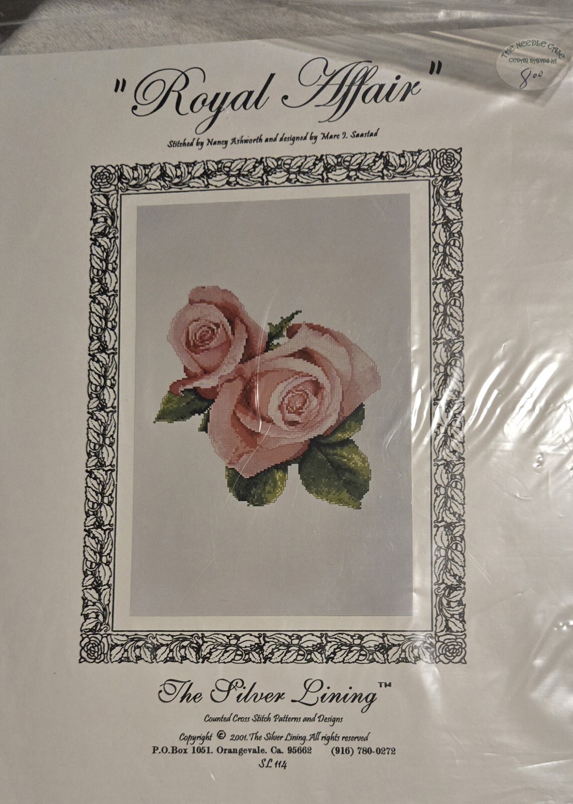 Pattern Pinl Royal Affair Cross Stitch Pattern From The Silver Lining SL 114 Pink ...