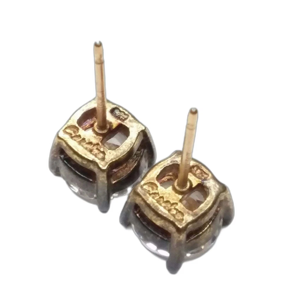 Pendientes CAROLEE plata circonita cúbica núcleo norma cápsula clásica modesto transparente elegante Foto 3 de 4