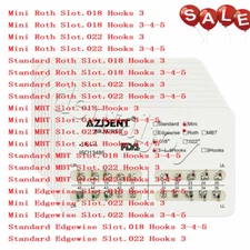 20 X Dental Ortho Brackets Mini/Standard Roth/MBT 022/018 Hooks 3/345 Split Weld