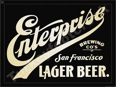 Enterprise Brewing Co.'s Lager Beer 18'' x 24'' Metal Sign