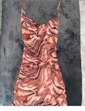 Brown Marble Mini Dress