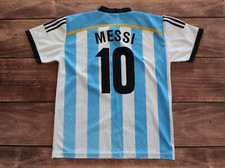 ✅Argentina Team Football Shirt Messi #10 Home Soccer jersey, Boy`s Size M