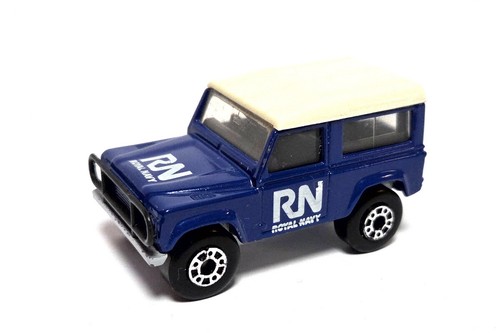 gebraucht! Matchbox Land Rover Defender Ninety 1987 "Royal Navy" blau 1:62