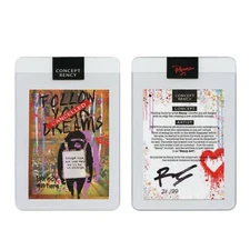 MONKEYS Devolved Parliament DIAMOND DUST Trading Card Signed by Rency # of 99