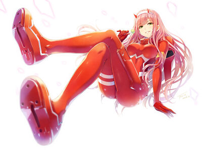 Anime girls digital art artwork portrait 2d darling in Playmat Gaming Mat Desk