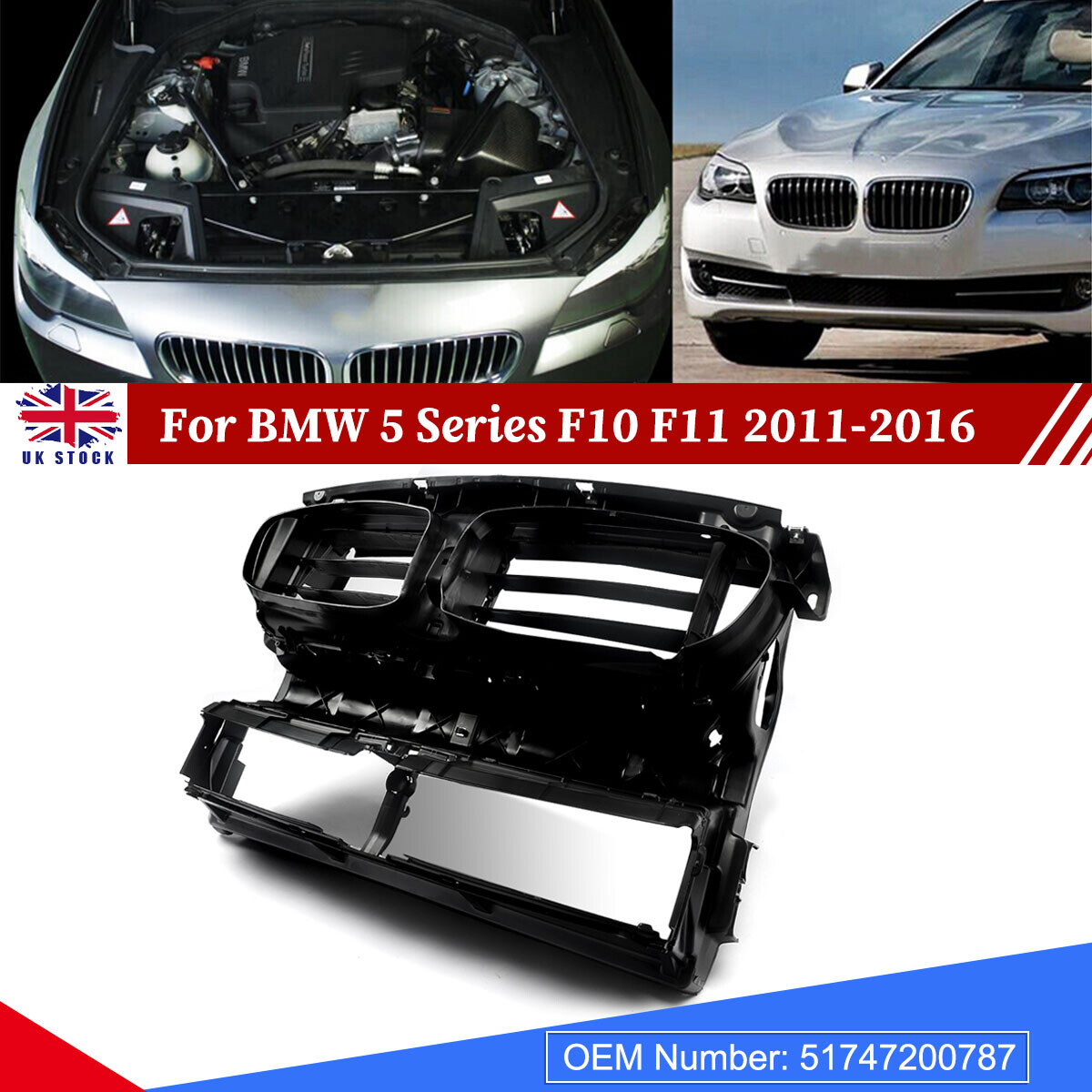 Front Radiator Air Duct Panel For BMW F10 F11 528i 530d 2011-2016 51747200787