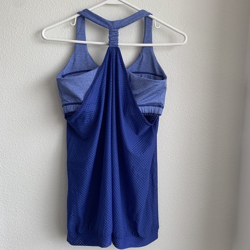 Cabi Womens Small Blue Mesh Two-in-One Everyday Racerback Active Tank Top #803 - Picture 3 of 12