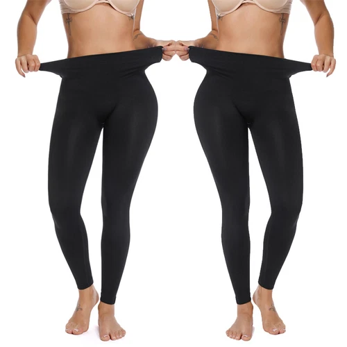 Women's Slimming High-Waisted Shaping Leggings Tummy Control Body Shapewear Tone - Picture 14 of 38