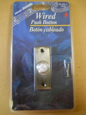 LE-221-A WIRED PUSH BUTTON FOR WIRED CHIME SYSTEMS W/ TRANSFORMERS, HEATH/ZENITH