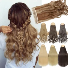 HIGHLIGHT Thick One Piece Clip In Real AS Human Hair Extensions 3/4 Full Head
