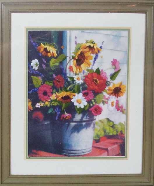 Dimensions Gallery Crewel Embroidery Kit Bucket of Flowers 1534 for