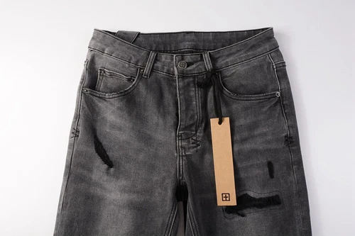 NEU KSUBI Herren dunkelgrau Patch Distressed Hose High Street Mode Jeans - Bild 5 von 12