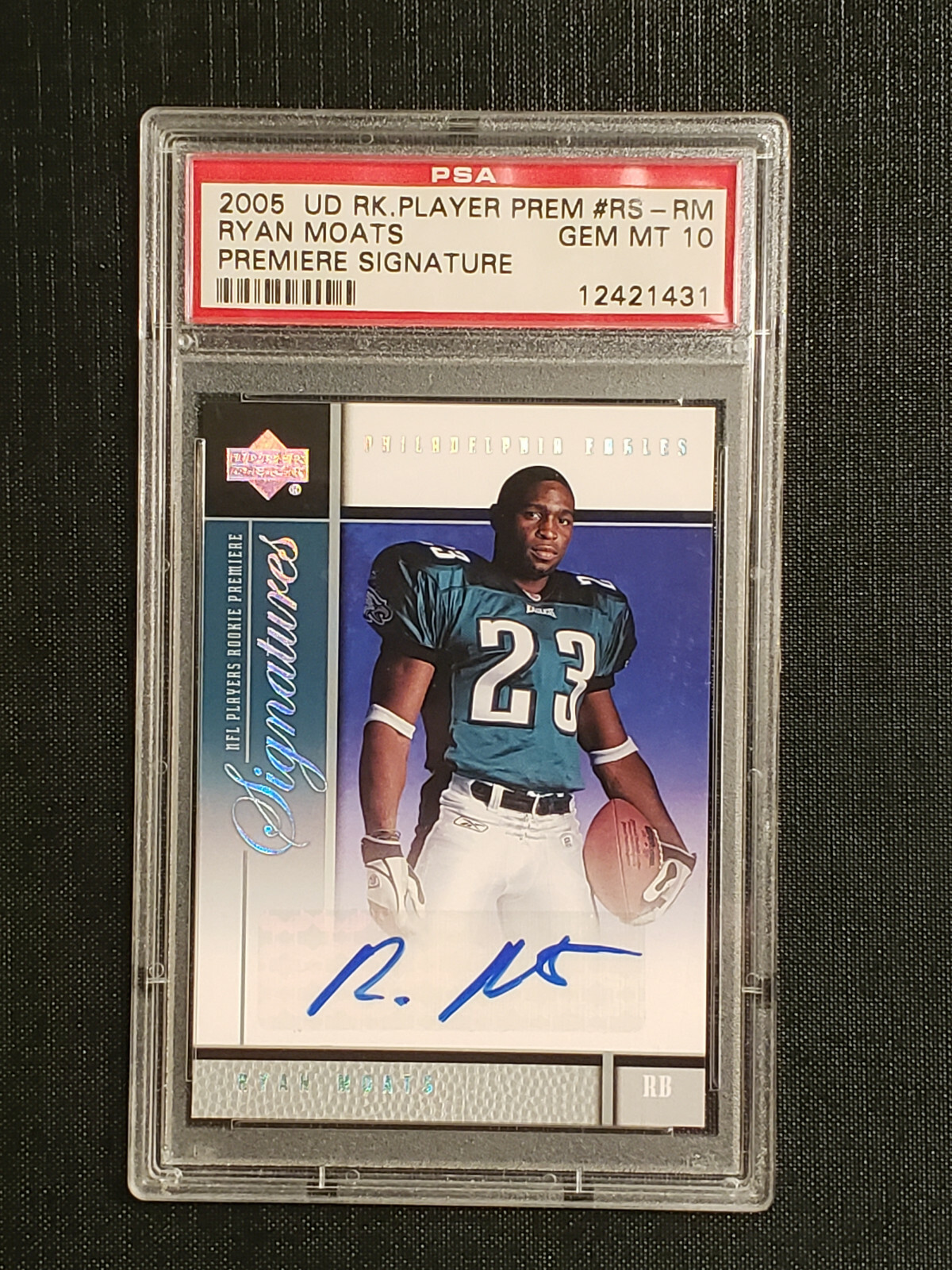 Ryan Moats Upper Deck Rookie Players Premiere Signature #RSRM Premiere Signature