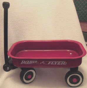 Vintage Radio Flyer Red Wagon - Toy 13" long by 7.5"
