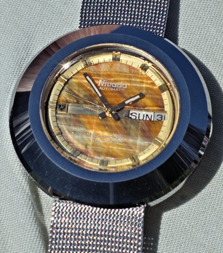 NIVADA Automatisch Branca V1 Tiger Eye Etui Wolfram Carbide UFO 40mm Sehr Selten - Bild 23 von 24