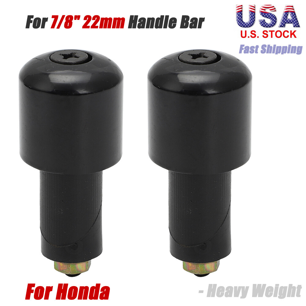 7/8" 22mm Handle Bar Ends Heavy Weight Reducing Grip Plugs Solid Iron For Honda
