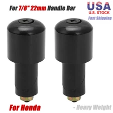 7/8" 22mm Handle Bar Ends Heavy Weight Reducing Grip Plugs Solid Iron For Honda