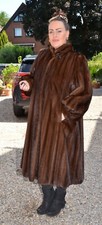 US5390 REAL MINK FUR COAT DEMI BUFF RANCH MINK COAT SIZE 2XL - NERZMANTEL