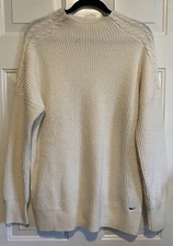 Women  s Vineyard Vines Cable Knit Mock Neck Sweater White Cream Size Large
