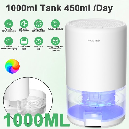 1000ML Electric Dehumidifier Portable for Home Condensation Moisture