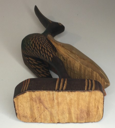 Folk Art 9" Hand Carved Wood Bird - Picture 7 of 7