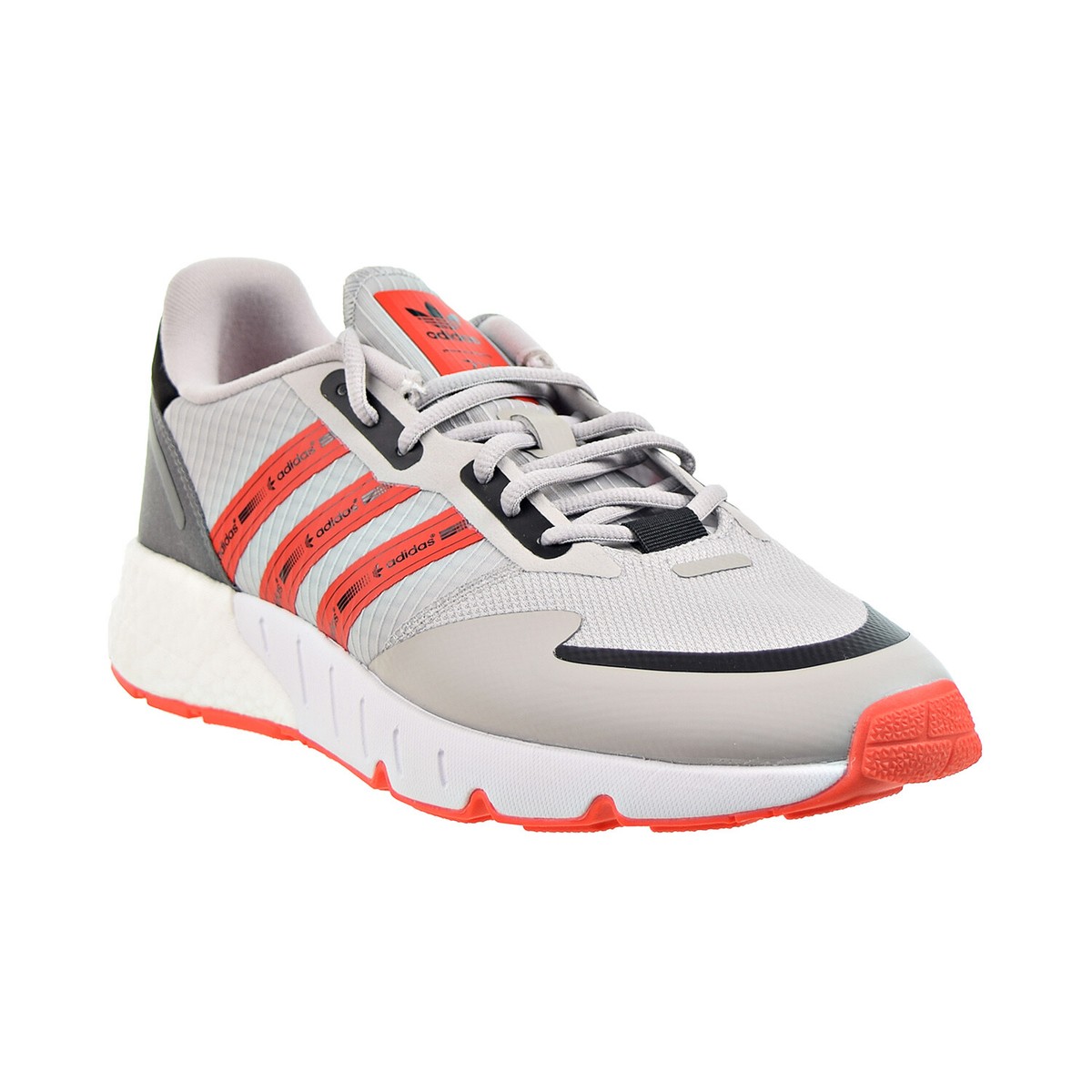 Size 10 - adidas ZX 1K Boost Grey Semi Solar Red for sale Size 10 - adidas ZX 1K Boost Grey Semi Solar Red for sale