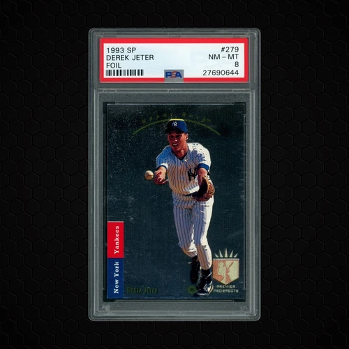 1993 SP Foil Baseball 279 Derek Jeter Rookie Card RC Graded PSA 8 NM MINT