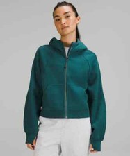 NWT Lululemon Scuba Oversized Full Zip Hoodie XS/S Green Jasper LW3EOZS -package