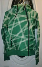 THE NORTH FACE Womans sz M Apex Aerobic Thatch Hoodie Asymmetrical Full Zip