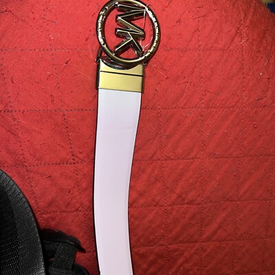 MICHAEL KORS Women's Leather Belt Twist Reversible Round