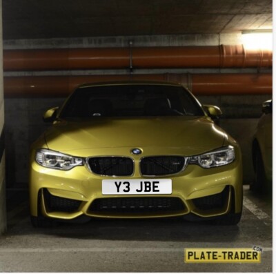 Y3 JBE cherished private  personal number plate non dateless short gold platinum