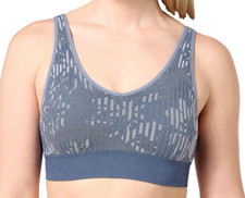 Anybody Floral Jacquard Wirefree Bra Removable Cups Small Indigo A602886 9744