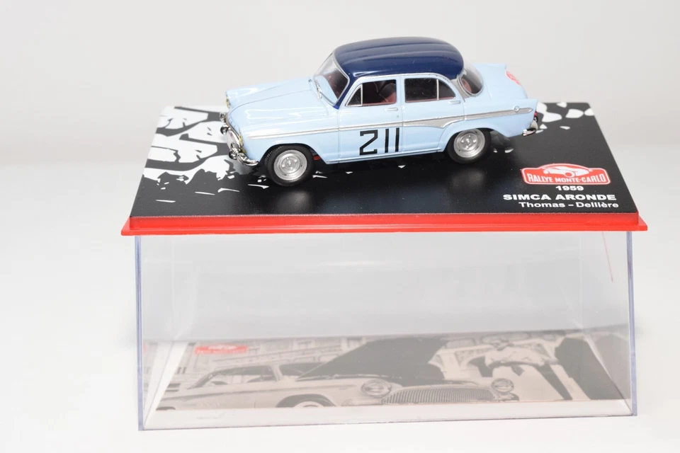 B21 1:43 ALTAYA IXO SIMCA ARONDE RALLY MONTE CARLO 1959 THOMAS DELLEERE MIB - Immagine 2 di 4