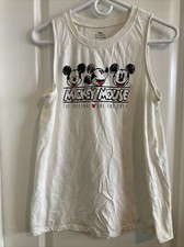 Disney Mickey Mouse The Original One and Only Graphic Cream Tank Top Size Large