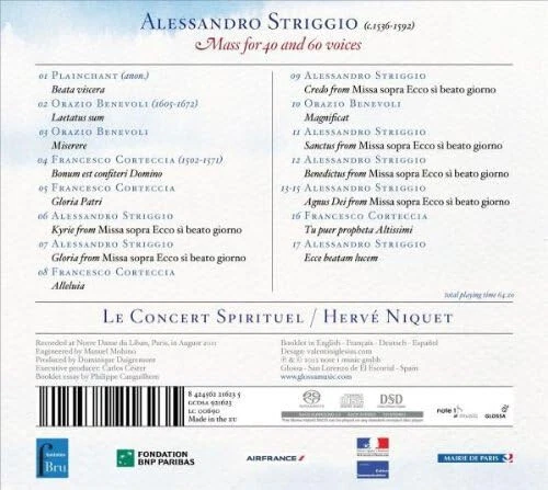 Striggio - Mass for 40 and 60 Voices - Le Concert Spirituel/Niquet SACD/CD - Picture 2 of 2