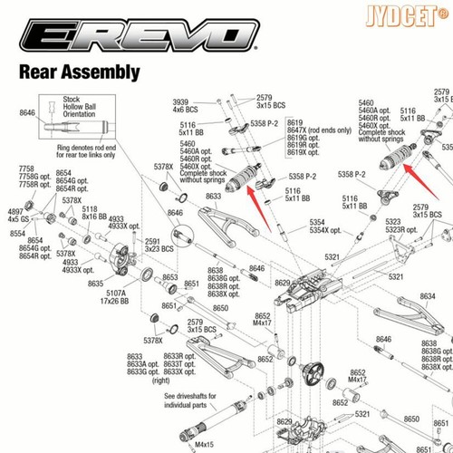 Ammortizzatore 75-88mm #5460 per RC Traxxas 1/10 REVO E-REVO 2.0 SUMMIT - Foto 3 di 17
