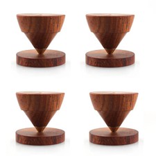 4Set HiFi Speakers Amplifier Rosewood Spike Isolation Stand Feet + Pads 23x20mm