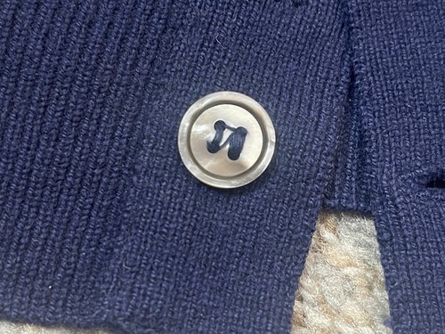 Vintage Saks Fifth Avenue Cardigan Sweater Mens Sz L Made In Scotland - Picture 5 of 15