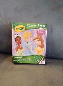  CRAYOLA  DISNEY  PRINCESS  80 MINI  COLORING  PAGES  WITH 6 